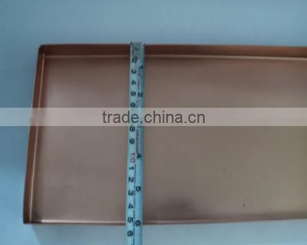 Rectangle Square Trays in Copper and Gold Finish photo-3