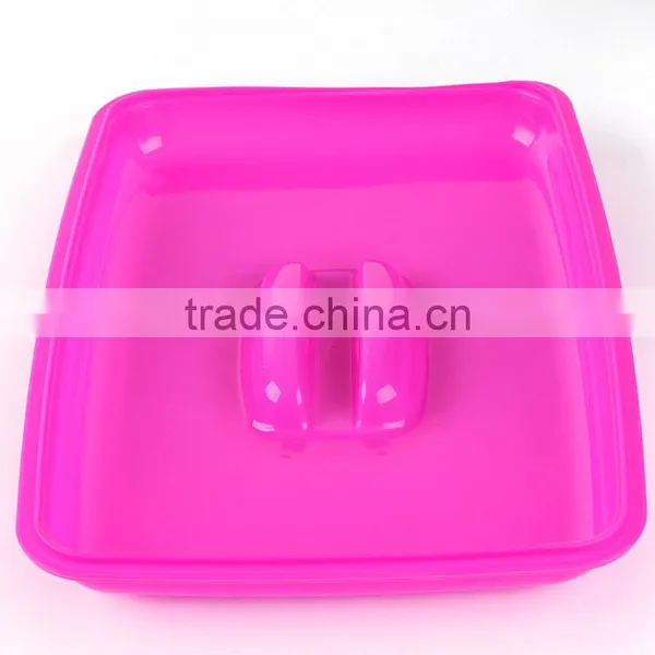 Rectangular Shape Plastic Salad Bowl With Lid photo-2