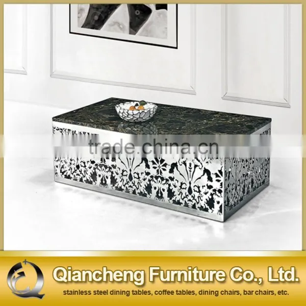 Crave Stainless Steel Marble Coffee Table Centre Table photo-3