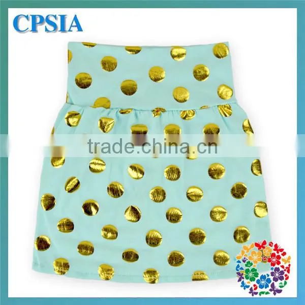 Posh Lavender Little Girls Skirts Gold Polka Dot Young Girls Wearing Short Skirts photo-2