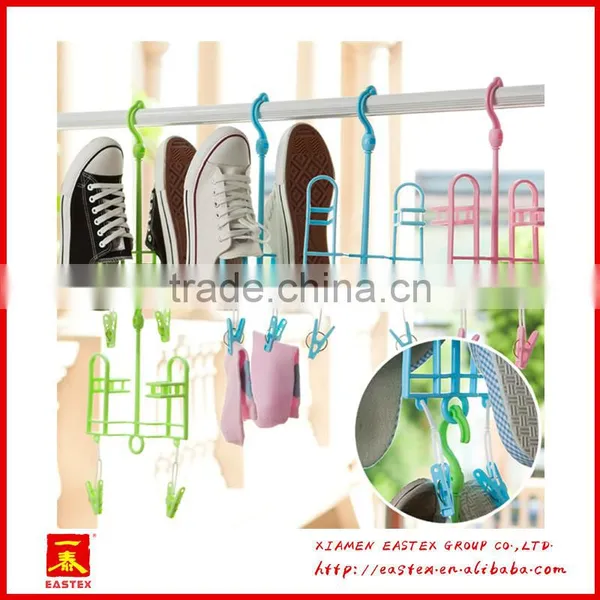 Wind-proof and Professional Shoes and Socks Hanger Hook Rack photo-4