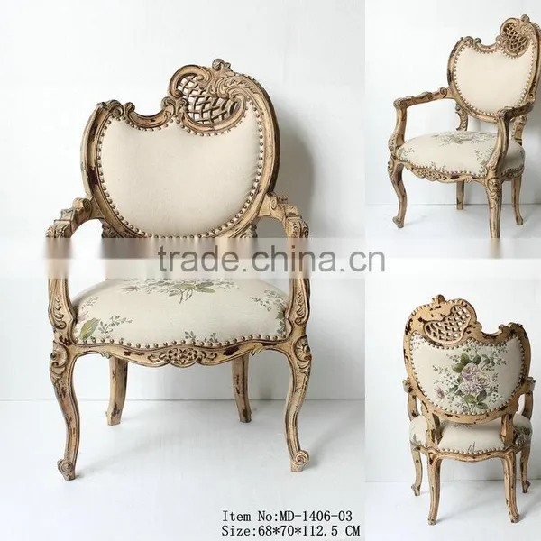 China Manufacturer Antique Living Room Furniture Chair Reproduction photo-2