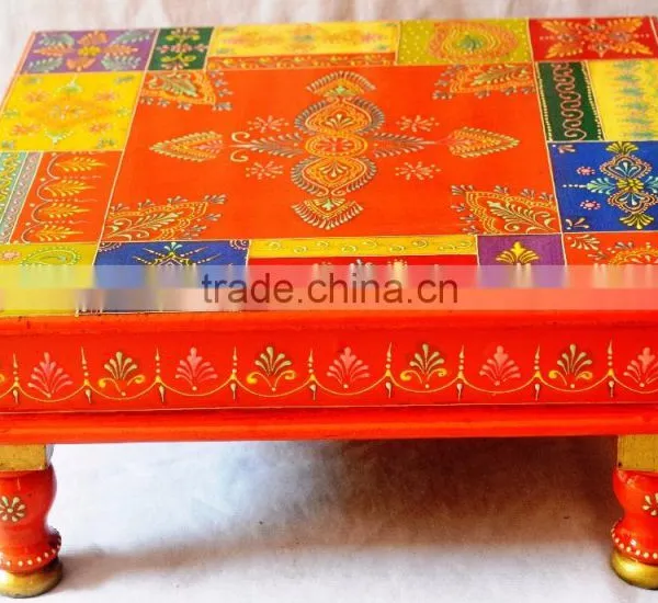 Indian Crafted Hand Painted Wooden Bajot photo-2