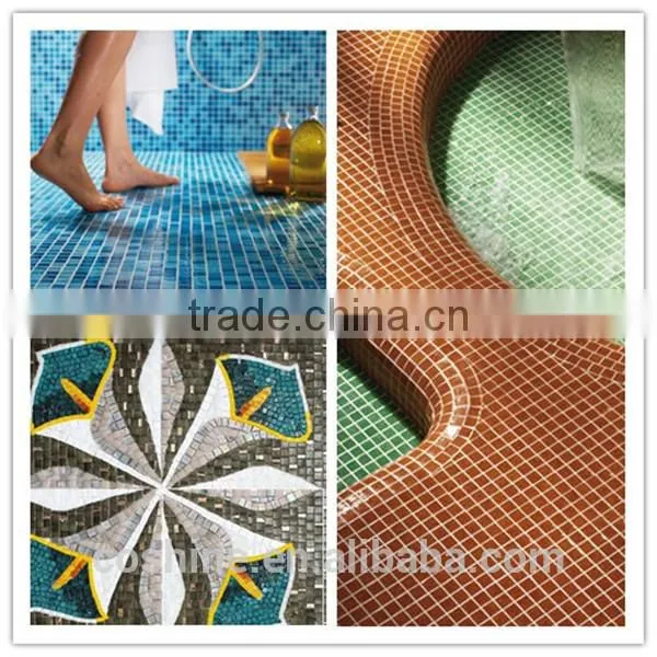 New Design Generous Simple Blue White Swimming Pool Glass Mosaic Tiles photo-6