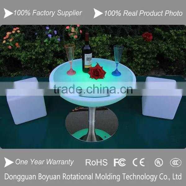RGB 16 Colors Changing Glowing Event Furniture, Led Glowing Cocktail Round Table photo-2