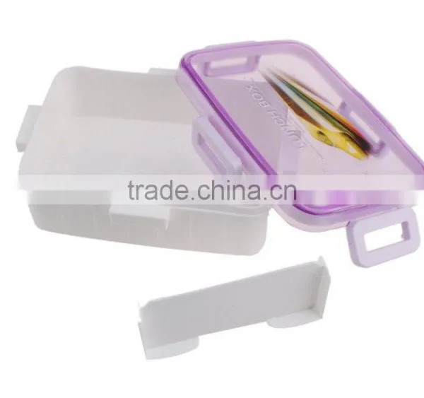 Plastic Rectangular fresh preserving Lunch Box With Lock bento box