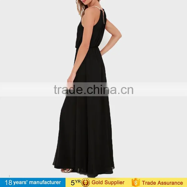 Elegant Casual Cheap Bridesmaid Vestido de Festa Pleated A-Line Chiffon Formal Party Long Wedding Evening Maxi Dresses for Women photo-6