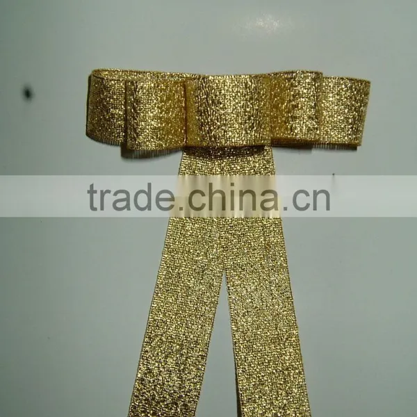 Custom Packing Golden Color Metallic Ribbon for Gift Packing photo-5