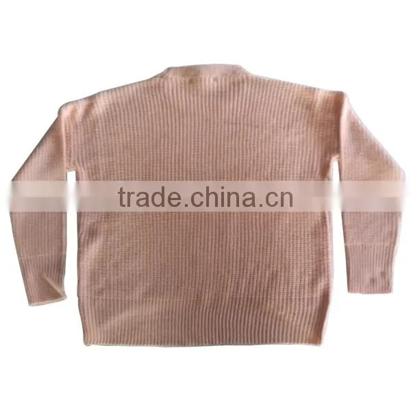 Ladies Long Sleeve Curved Hem Crew Neck Sweater (Garment Stock Lots/Apparel Stock/stocklots/Garment Apparel From Bangladesh) photo-4