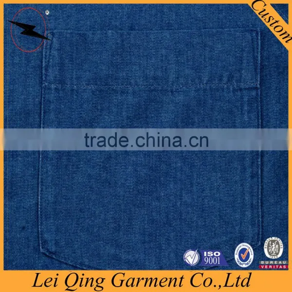 Long Sleeve Men Cotton Jean Shirt Denim Shirt photo-4