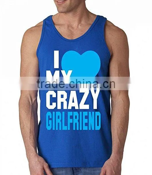 Custom Cotton Blend Mens Womens Silk Screen Printing Tank Top photo-5