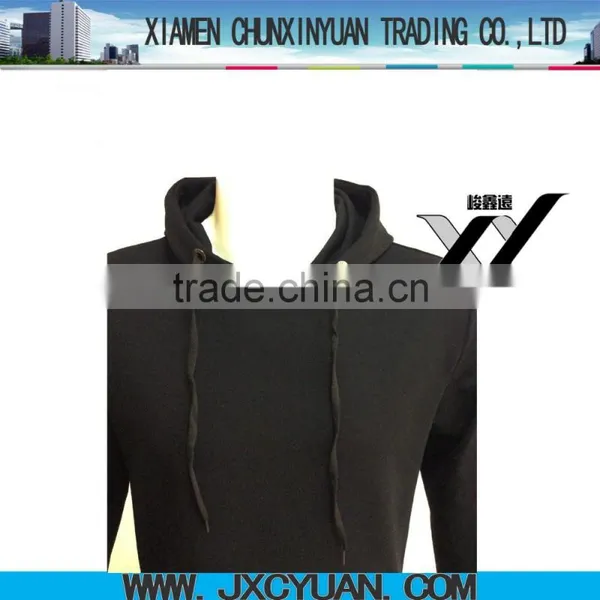 Wholesale Man Cotton Black Hoodie Pullover photo-3