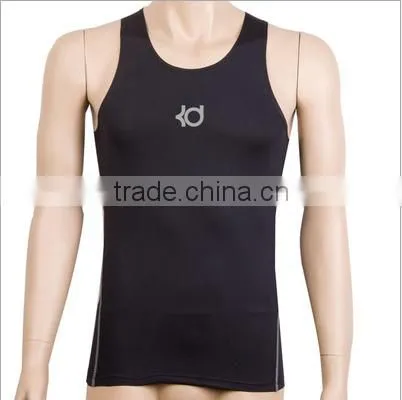 2016 Hot Sale Mens Sports Vest Gym Vest Dry Fit and Slimfit H Vest for Muscle Men With Good Quality photo-4