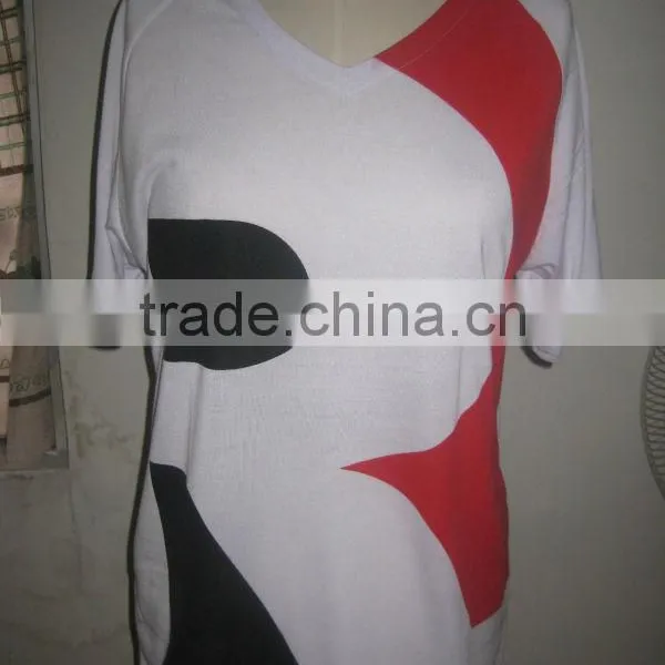 Mens Cotton V-neck T-shirts FR001 photo-2
