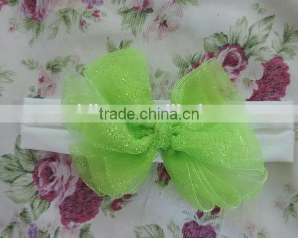 2017Lovely Style Princess Girls Hair Accessories Bowknot Elastic Headband Girls Many Colors Choice photo-5
