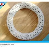 White Warm Leopard Grain Steering Wheel Cover