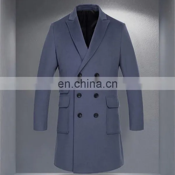 Custom European Style Winter Jackets Plus Size Wool Coat Cashmere Long Oversize Coat For Man photo-3