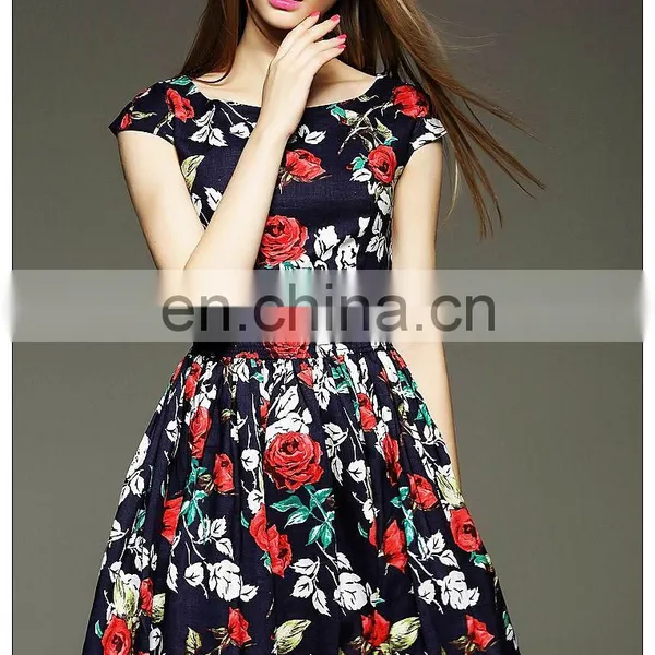 High Quality Sleeveless Super Dress Fashion Elastic Waist Dress Summer 2016 photo-5