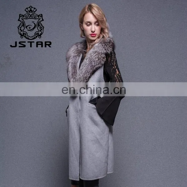 Cheap Price Wool Women Winter Cashmere Coat Ladies Long Vest Design photo-4