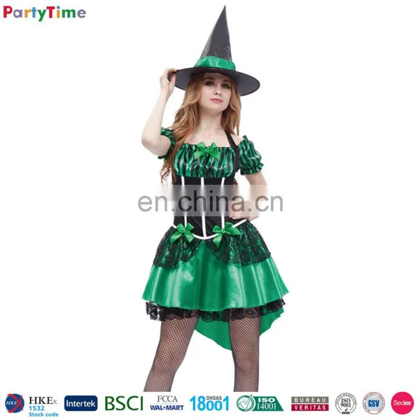 Cosplay Witch Green Costumes Sexy Women Fascinations Halloween Costume