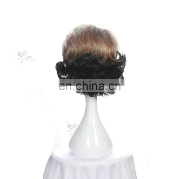 Styler Brand Cheap Cosplay Anime Wigs From China Wholesale Short Black Curly Cosplay Wig photo-2