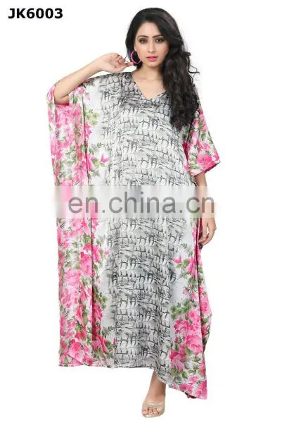 Floral Printed Medium Length Kaftan / Decent Daily Wear High Quality Kaftan / Latest Indian Ethnic Wear (kaftans 2017) photo-4