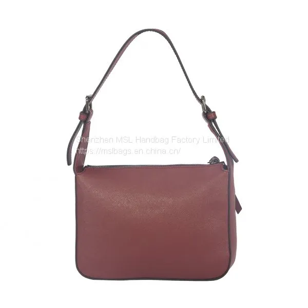 Hot Fashion Small Saffiano Faux Leather Contrast Colorful Handbags Shoulder Top Handle Satchel Bag photo-2