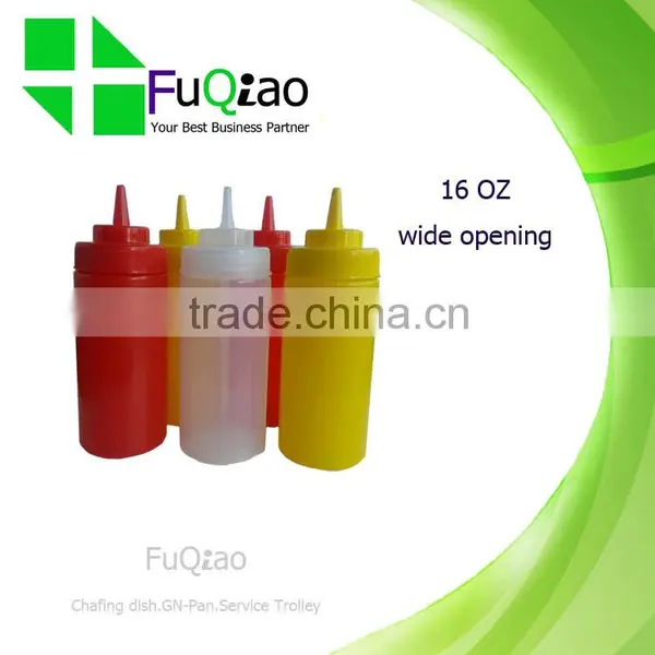 24OZ Lower Price Food Grade Plastic Sauce Squeeze Bottle With Screw Cap photo-2