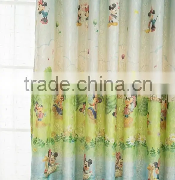 Fancy Printed Curtains / Mickey Curtain for Children Room photo-3