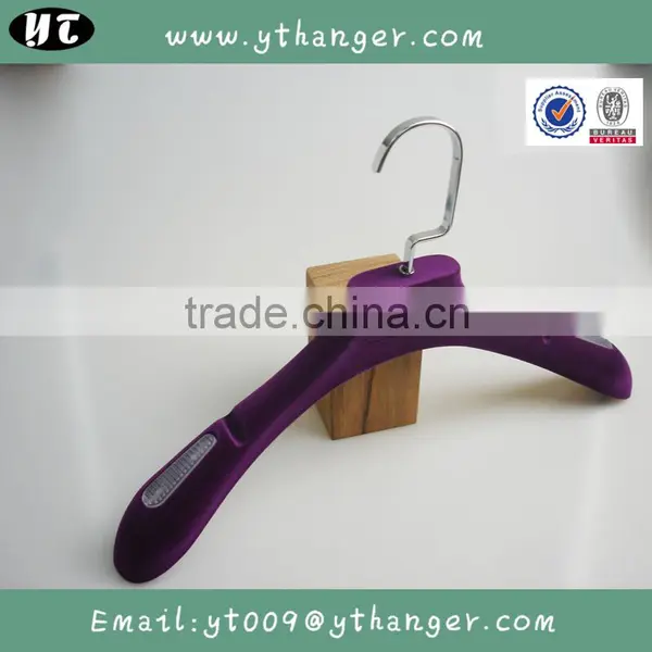 HA6983 Hot New Design Flocked Hanger Velvet Plastic Coat Hanger Supplier's Choice photo-2