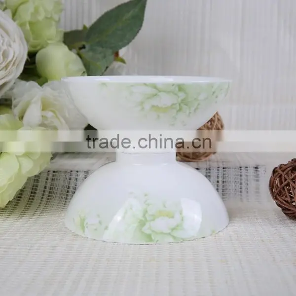 Bone China Pastoral Systle 4.5'' Salad Bowl With White Peony Design photo-4