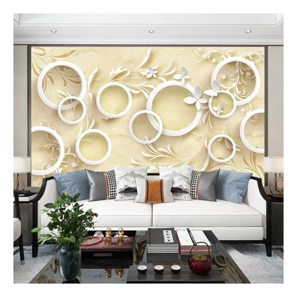 Modern Decorative 3D Murals Wallpaper Acoustic Wall Panels Wallpaper Murals Drop Ship photo-2