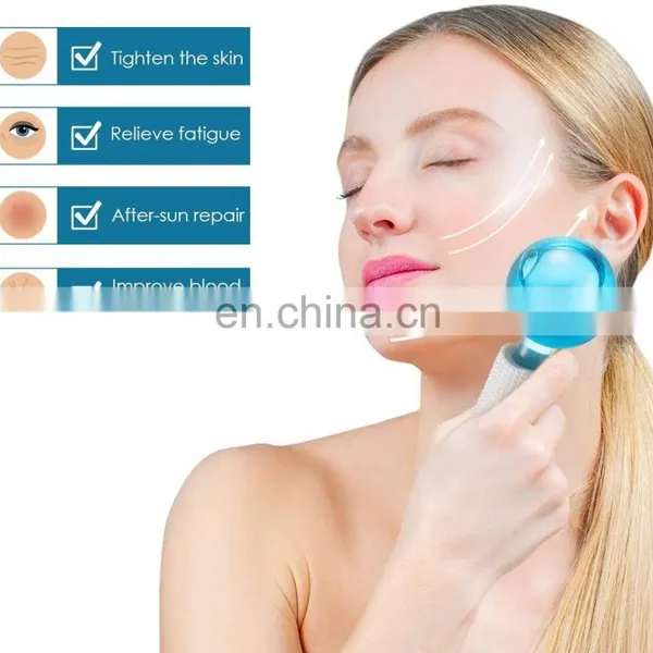 Hot Selling Private Label Wholesale Factory Wave Massage Ball Beauty Magic Glitter Summer Cooling Blue Pink Ice Globes For Face photo-2