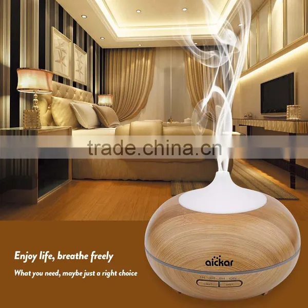 2016 New Design Light Wood Grain Cool Mist Aromatherapy Diffuser Ultrasonic Humidifier photo-4