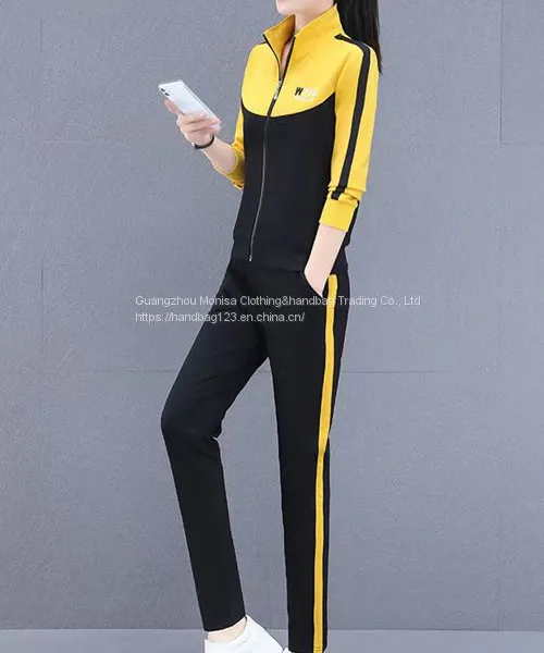 Autumn Coat Fashion Sweater Two-Piece Women's Spring And Autumn Sportswear Suit photo-3