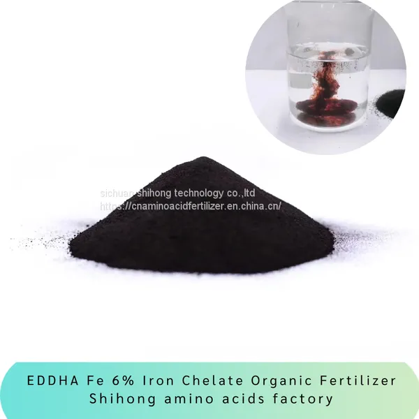 EDDHA Fe 6% Iron Chelate Organic Fertilizer for Soil Condition PH3-12 O-O 4.8 CAS 16455-61-1