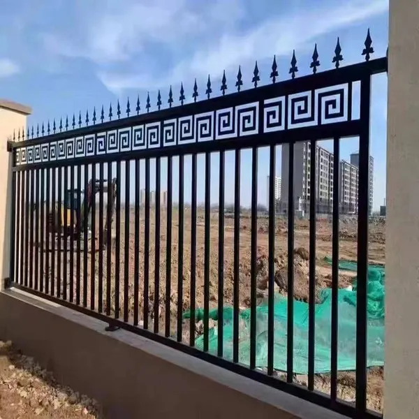 Blue and White or All Black Zinc Steel Fence Nets and Welded Iron Railings for Villas, Iron Art Fences for Construction Site Walls photo-3