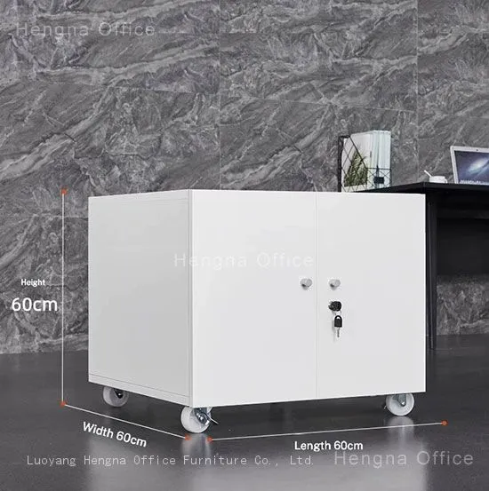 Commercial Rolling Printer Cabinet , Secure Metal Storage Cart With Door & Adjustable Shelf, Heavy Load Capacity photo-3
