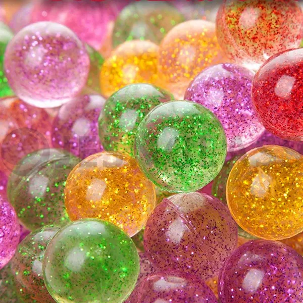Factory Wholesale Various Design High Bouncy Ball Glitter Bouncy Toy Rubber Balls photo-3