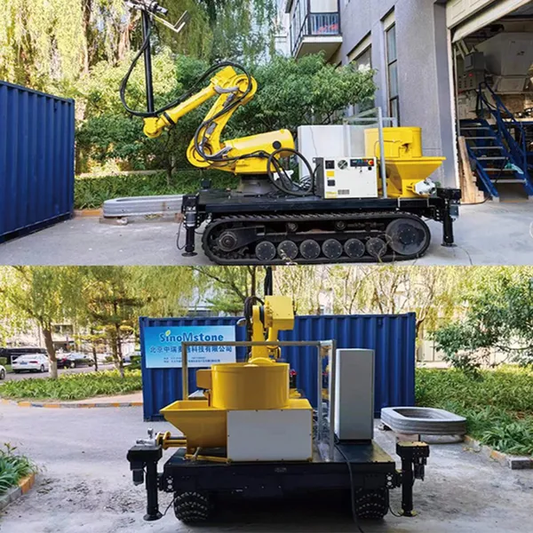A tracked construction 3D printing robot