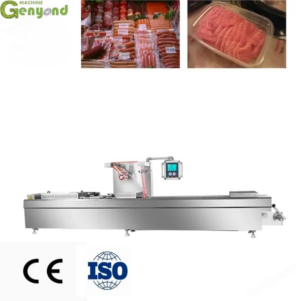 Industrial Chicken Plastic Double Automatic Stretch Film Vacuum Chamber Sealer Packaging Packing Machine photo-4