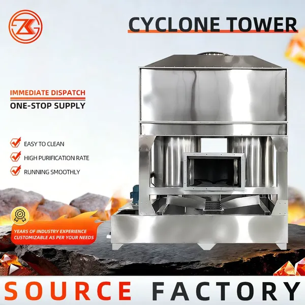 Energy Saving Cyclonic Washing Tower No Filter Clog Industrial Sticky Dust Purification Equipment photo-5