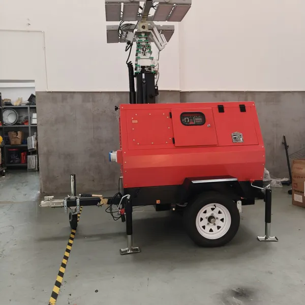 Outdoor Floodlight Mobile Lighting Tower for Road Repair Disaster Relief photo-3