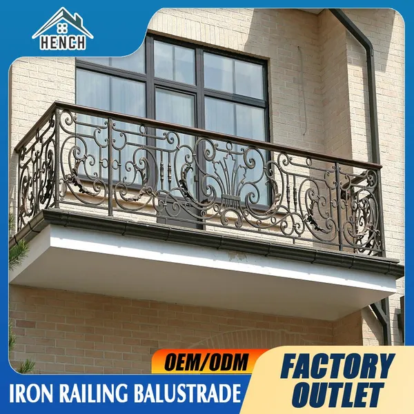 Custom Made Wrought Iron Railing Balcony Balustrades photo-3