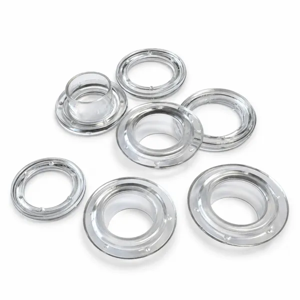 17.8x9.5mm Transparent Plastic Eyelet and Washer for Clothing, Luggage, and DIY Crafts – Easy to Install photo-5