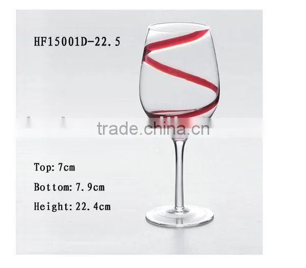 Hand Made Glass Stemware With Some Designs Carving and Hand Painted