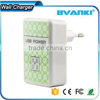 2016 Lastest Design High Speed Wholesale US EU UK AU Plug 4.5 A Led Flashlight Usb 4 Port Universal Portable USB Charger photo-3