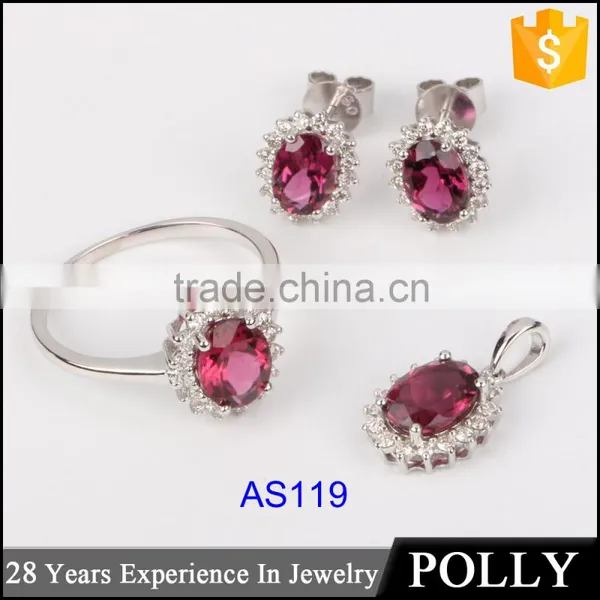 Wholesale Latest18k Gold Engagement Ring for Girls Design Gemstone Women Jewelry Set photo-2