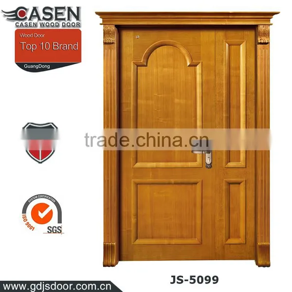Prehung Double Swing Exterior Mahogany Solid Wooden Door photo-6
