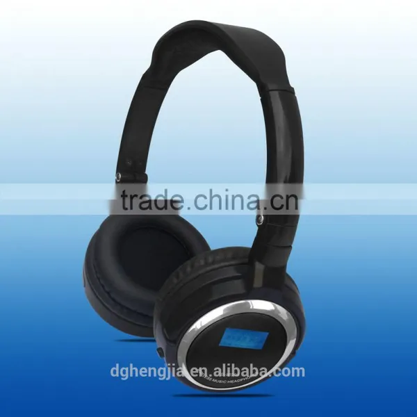 2016 Fashion Useful Music Color Ear Wireless Purple Headphones With Built-in Mp3 Player fm Radio Memory Card and Display Screen photo-2